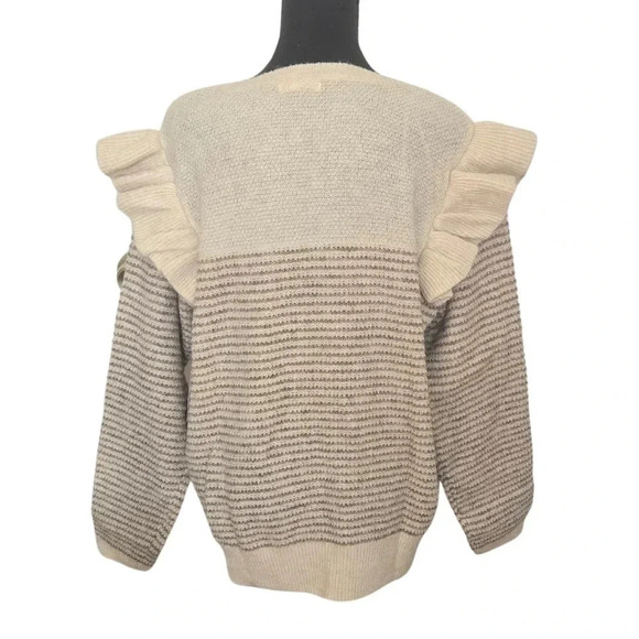 Lauren Conrad Women's Sweater Tan and Cream Size 1X nwt - Picture 5 of 9